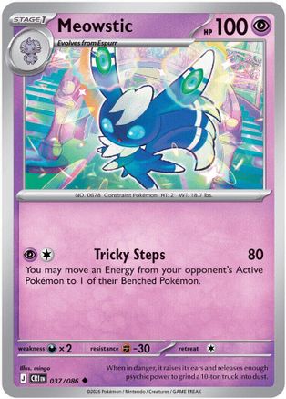 Meowstic (37) Reverse Holofoil - Chaos Rising