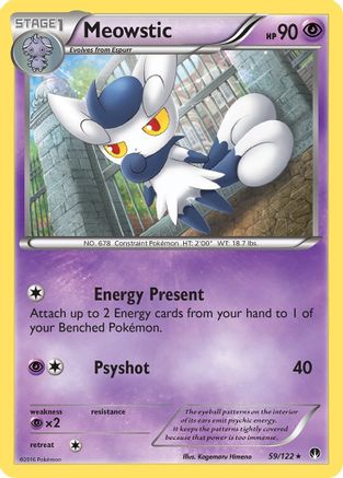 Meowstic (59) Reverse Holofoil - BREAKpoint