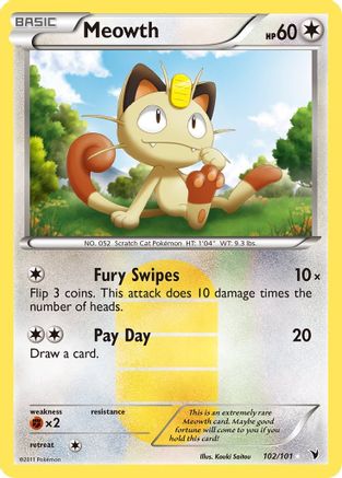 Meowth (102) Holofoil - Noble Victories