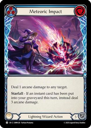 Meteoric Impact (Blue) (OMN120) Rainbow Foil - Omens of the Third Age