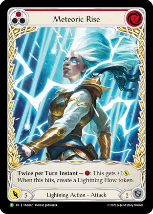 Meteoric Rise (Extended Art) (FAB472) Rainbow Foil - Flesh and Blood: Promo Cards