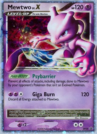 Mewtwo LV.X (DP28) Holofoil - Black Star Promos