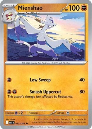 Mienshao (53) Reverse Holofoil - White Flare