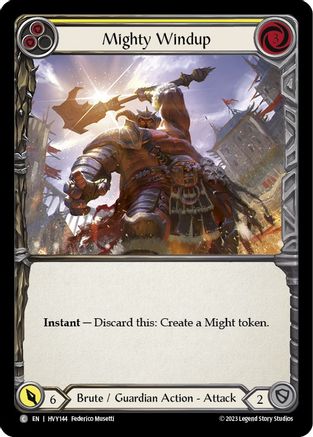 Mighty Windup (Yellow) (HVY144) Rainbow Foil - Heavy Hitters