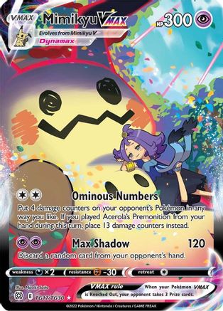 Mimikyu VMAX (Alternate Full Art) (TG17) Holofoil - Brilliant Stars