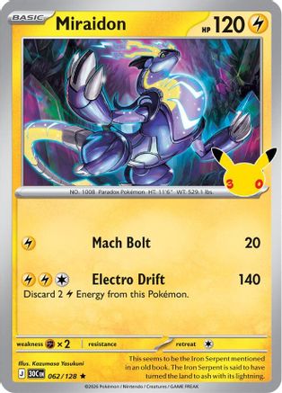 Miraidon (62) Holofoil - 30th Celebration