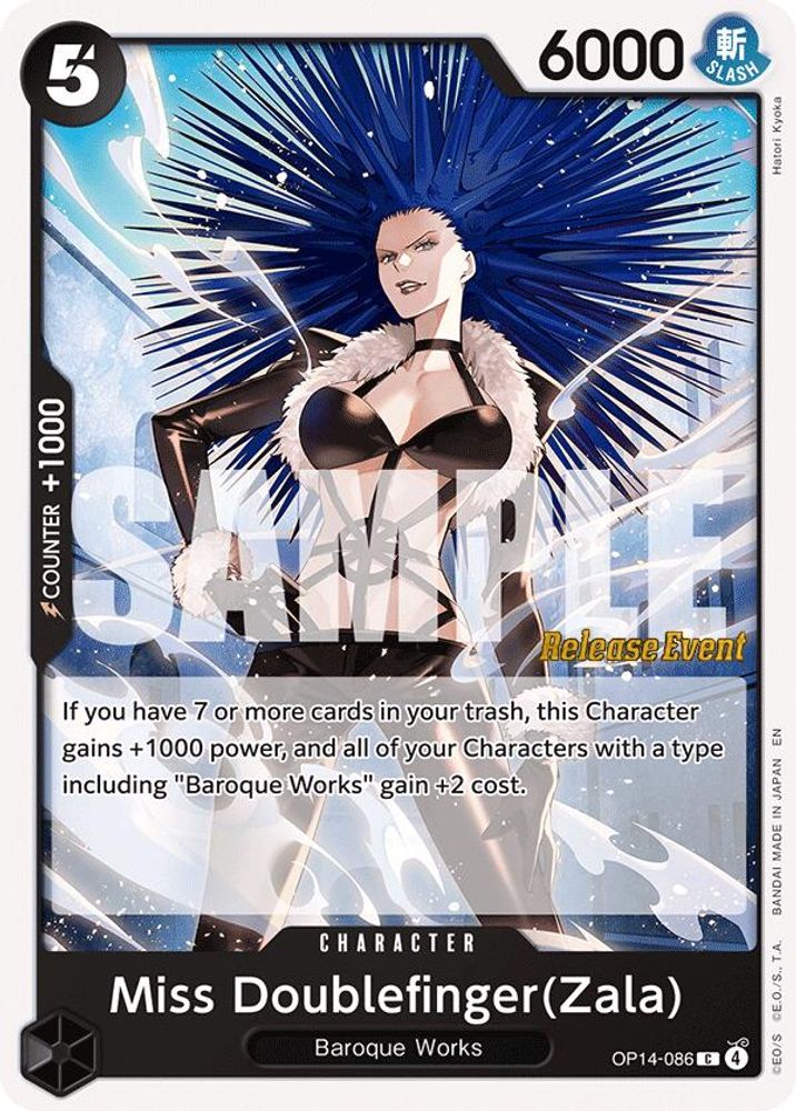 Miss Doublefinger(Zala) (OP14-086) Release Event Cards