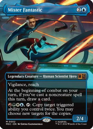 Mister Fantastic (Borderless) (002) Foil - Commander: Marvel Super Heroes