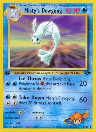Misty's Dewgong (54) (1st Edition) - Gym Challenge
