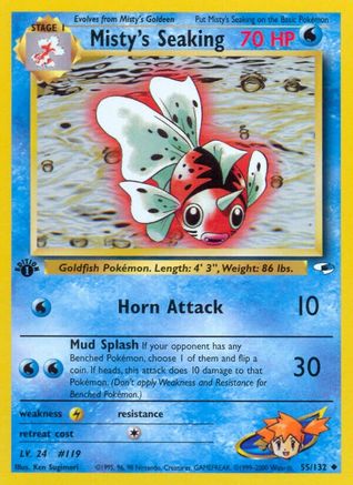 Misty's Seaking (55) (1st Edition) - Gym Heroes