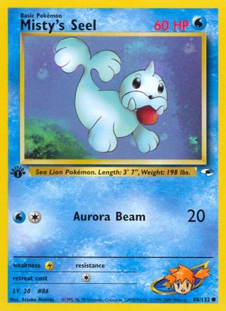 Misty's Seel (88) (1st Edition) - Gym Heroes