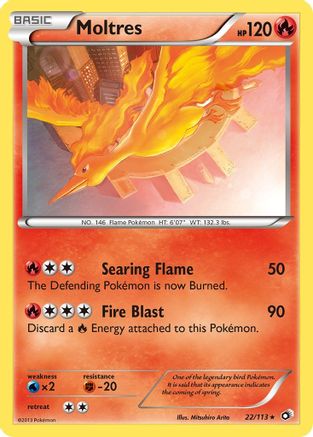 Moltres (22) Holofoil - Legendary Treasures