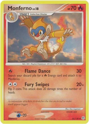 Monferno (56) Reverse Holofoil - Diamond & Pearl