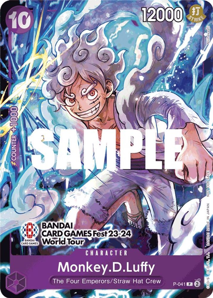 Monkey.D.Luffy (BANDAI CARD GAMES Fest 23-24 World Tour) (P-041) Foil