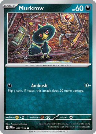 Murkrow (57) Reverse Holofoil - Phantasmal Flames