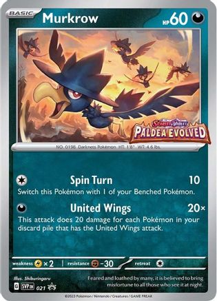 Murkrow (Prerelease) (21) Holofoil - Black Star Promos