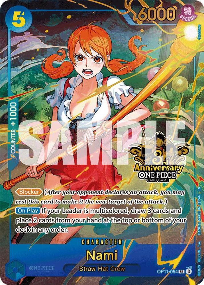 Nami (Japanese Version 3rd Anniversary Set) (OP11-054) Foil