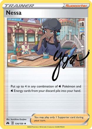 Nessa (136) Reverse Holofoil - Crown Zenith