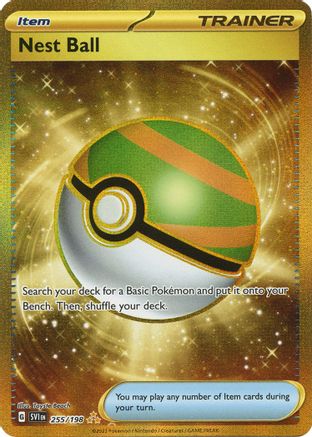 Nest Ball (Gold) (255) Holofoil - Scarlet & Violet