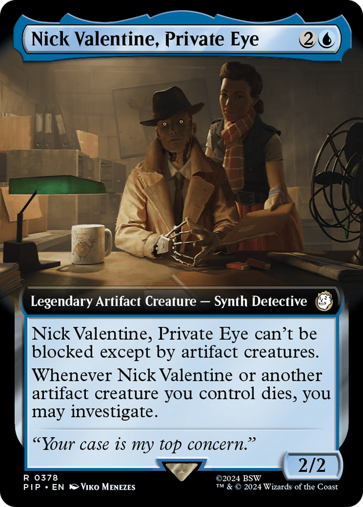 Nick Valentine, Private Eye (Extended Art) (378) Foil - Fallout