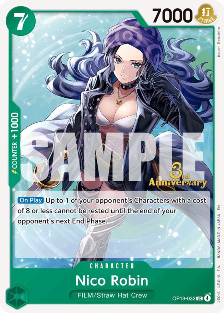 Nico Robin (OP13-032) 3rd Anniversary Tournament Cards