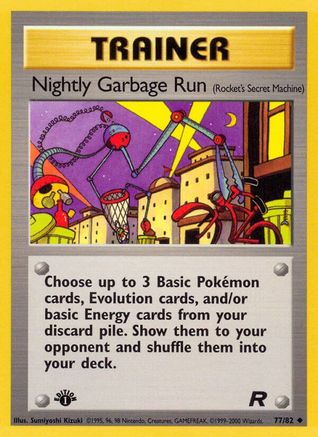 Nightly Garbage Run (Rocket's Secret Machine) (77) (1st Edition) - Team Rocket
