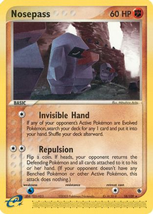 Nosepass (18) Reverse Holofoil - Ruby and Sapphire