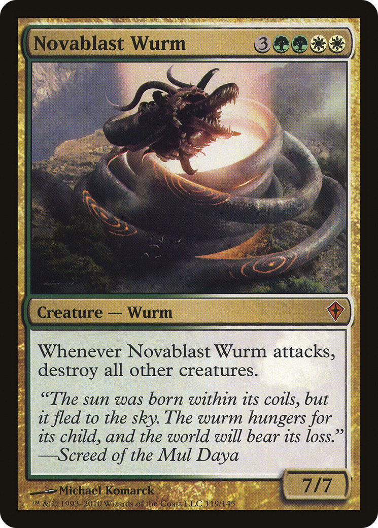 Novablast Wurm (119) Foil - Worldwake