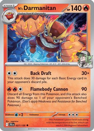 N's Darmanitan (27) Reverse Holofoil - Journey Together