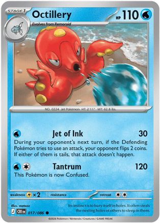 Octillery (17) Reverse Holofoil - Chaos Rising
