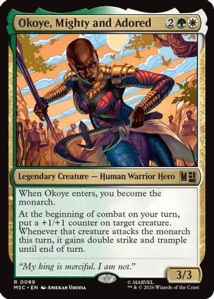 Okoye, Mighty and Adored (089) Surge Foil - Commander: Marvel Super Heroes