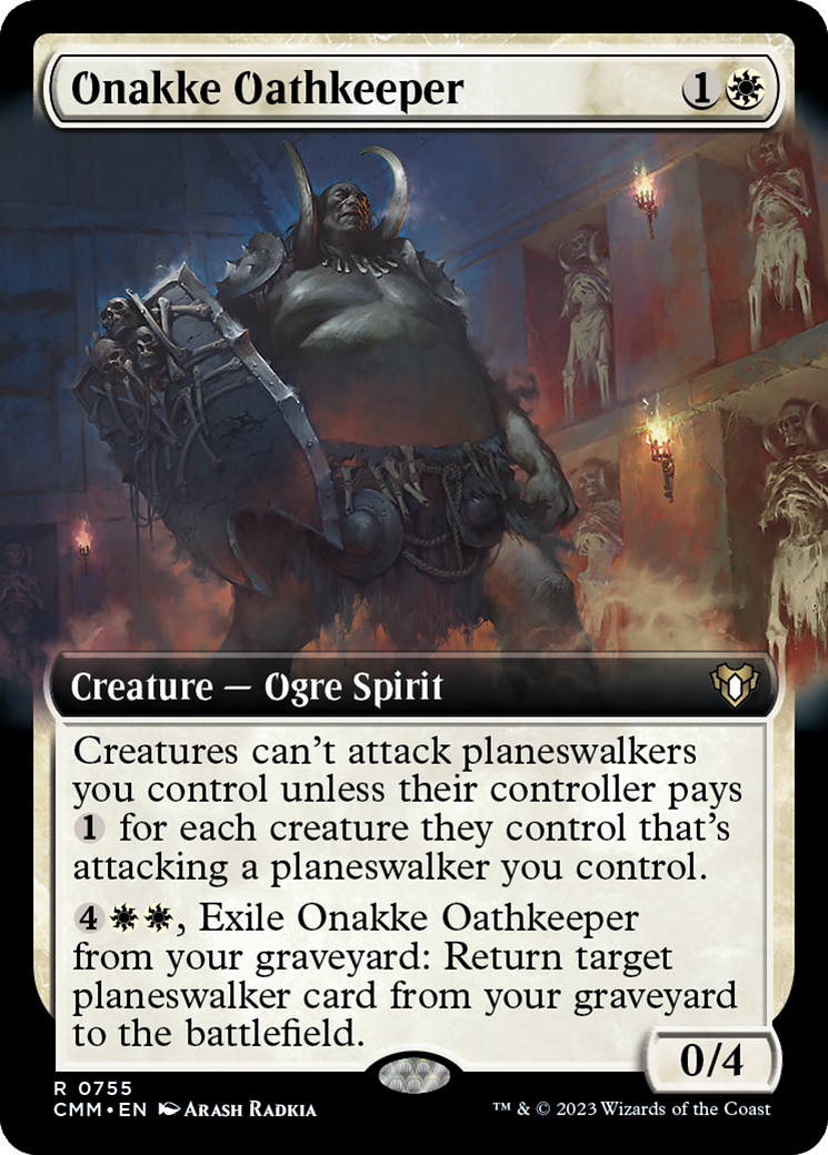 Onakke Oathkeeper (Extended Art) (755) Foil - Commander Masters