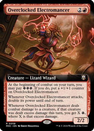 Overclocked Electromancer (Extended Art) (058) Ripple Foil - Commander: Modern Horizons 3