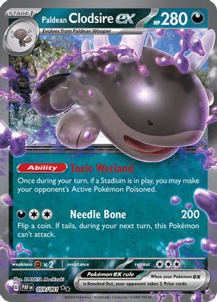 Paldean Clodsire ex (59) Holofoil - Paldean Fates