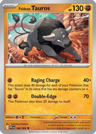 Paldean Tauros (48) Reverse Holofoil - Phantasmal Flames