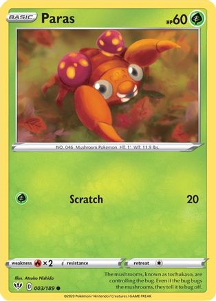 Paras (3) Reverse Holofoil - Darkness Ablaze