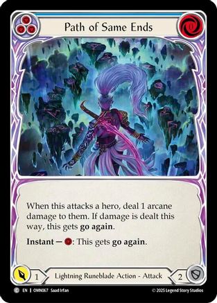 Path of Same Ends (Blue) (OMN067) Rainbow Foil - Omens of the Third Age