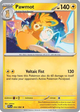 Pawmot (34) Reverse Holofoil - Phantasmal Flames