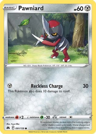 Pawniard (91) Reverse Holofoil - Crown Zenith