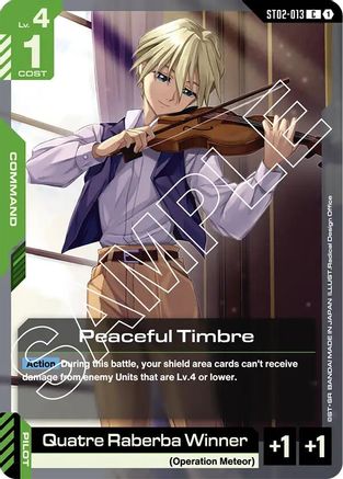 Peaceful Timbre (ST02-013) - Starter Deck 02: Wings of Advance