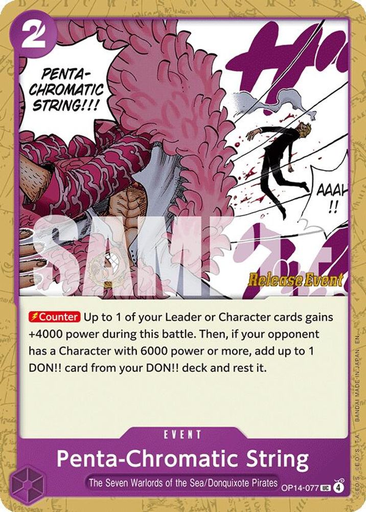 Penta-Chromatic String (OP14-077) Release Event Cards