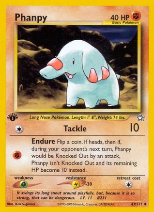Phanpy (43) (1st Edition) - Neo Genesis