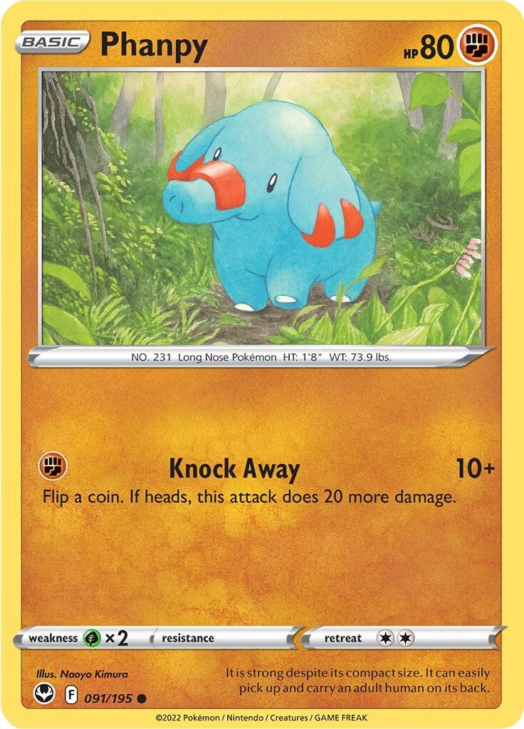 Phanpy (91) Reverse Holofoil - Silver Tempest