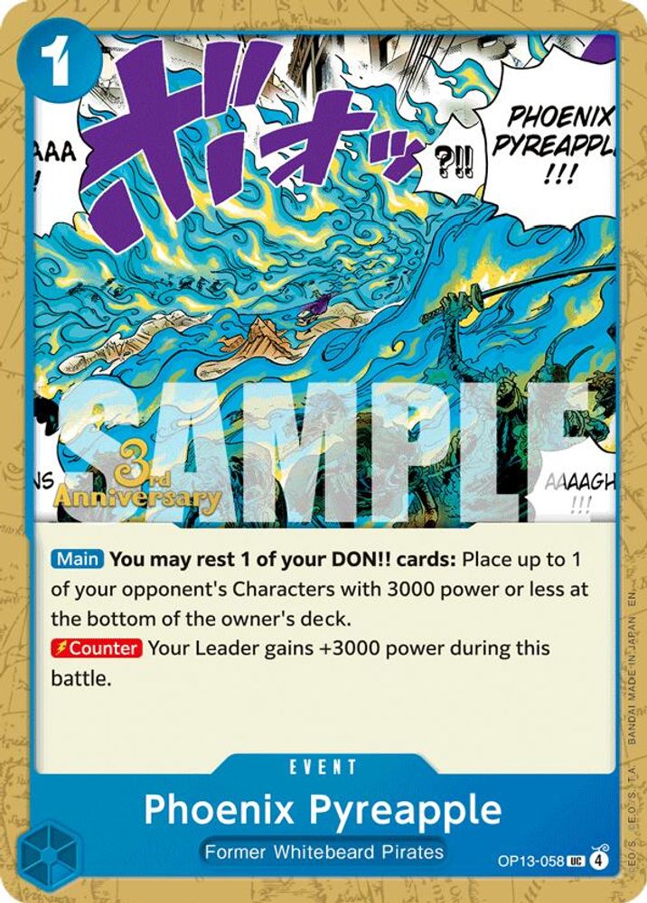 Phoenix Pyreapple (OP13-058) 3rd Anniversary Tournament Cards
