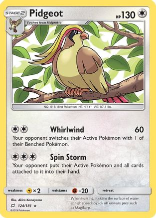 Pidgeot (124) - Team Up