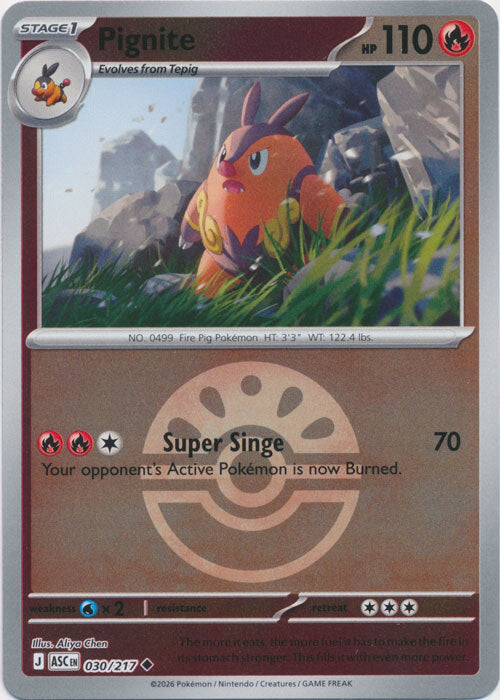 Pignite (Friend Ball) (30) Reverse Holofoil - Ascended Heroes