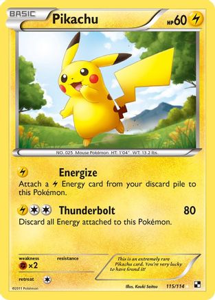 Pikachu (115) Holofoil - Black & White