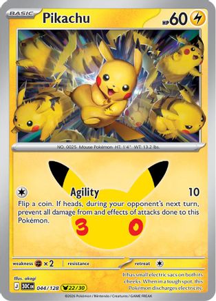 Pikachu (44) Holofoil - 30th Celebration