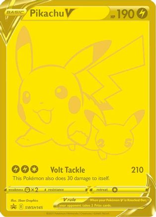 Pikachu V (Gold) (SWSH145) Holofoil - Black Star Promos