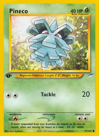 Pineco (77) (1st Edition) - Neo Destiny
